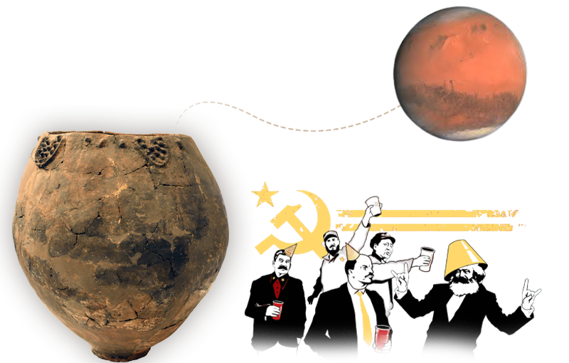 From antiquity via the Soviet Union to Mars!